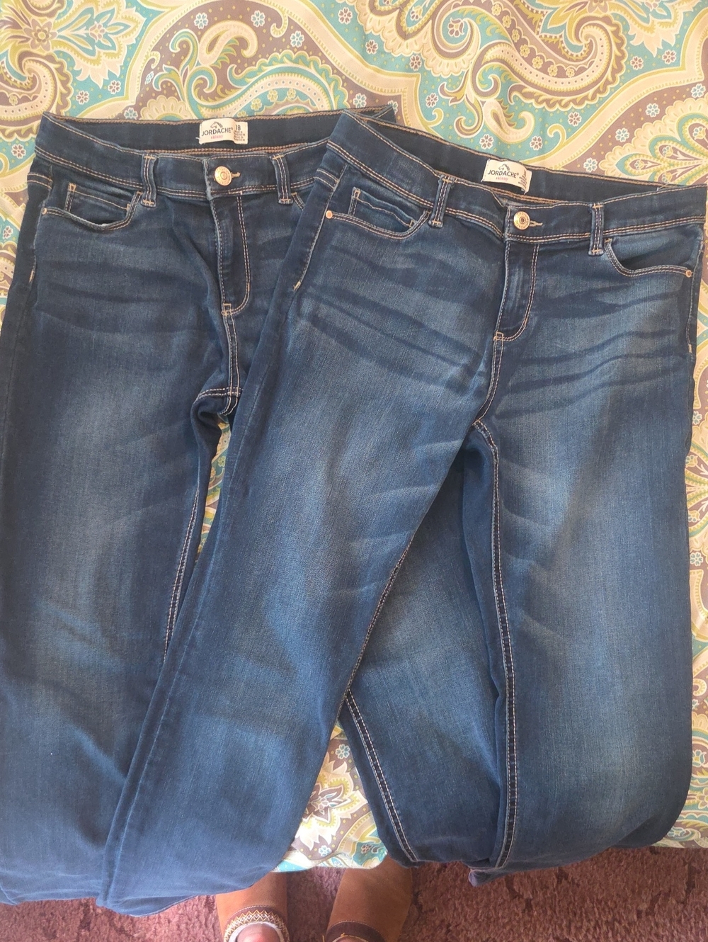 Jordache Double Pack Dark Blue Skinny Jeans